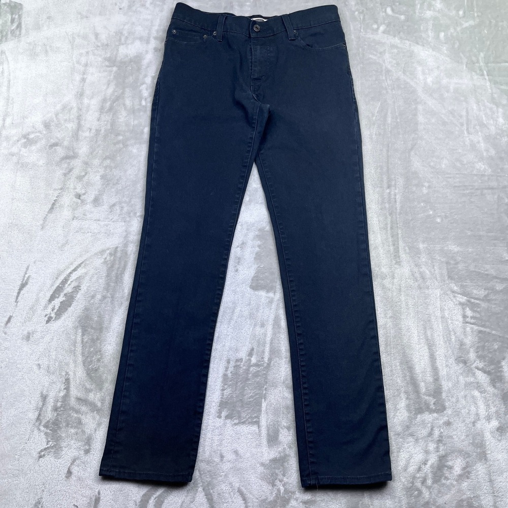 Levis 510 Super Skinny Mens Jeans Black Denim Sz 32 Fits 30" Gruge Preppy‎ Retro